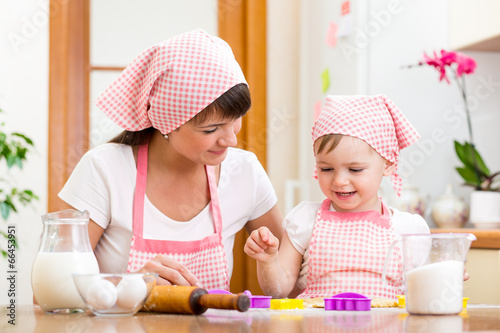 kid girl with her mother co...