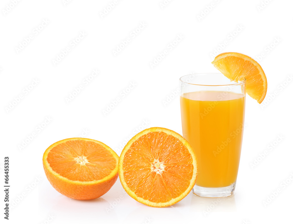 Orange juice isolated on white Orange juice isolated on white