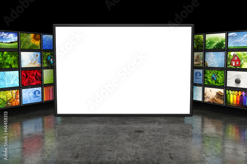 Tv screeen with images photo