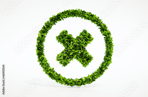 3d render image of eco cancel symbol photo