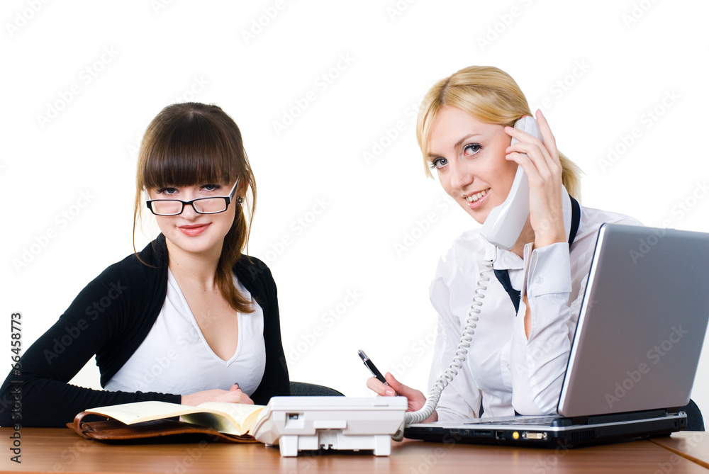 Meeting of young business ladies Meeting of young business ladies
