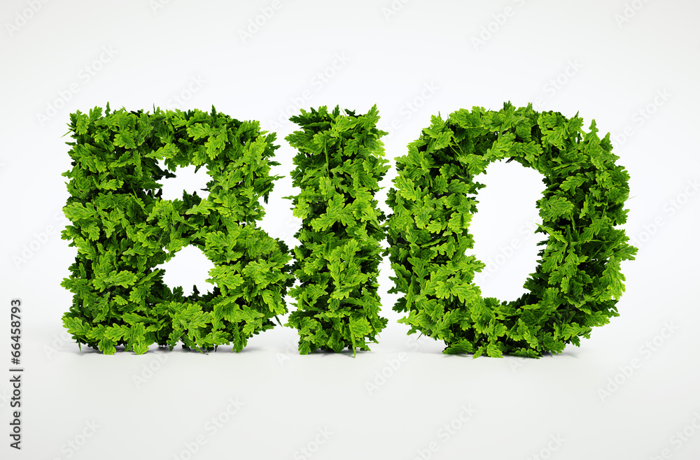 Ecological image of text, which is composed of many leaves Ecological image of text, which is composed of many leaves