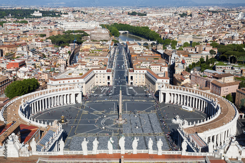 View on St. Peter's square at the Vatican