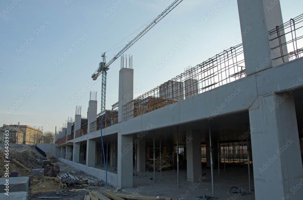 New building during construction
