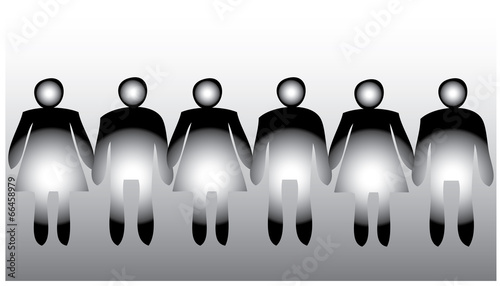 Join Hands Together Co-Operation Business Vector in Two Tone