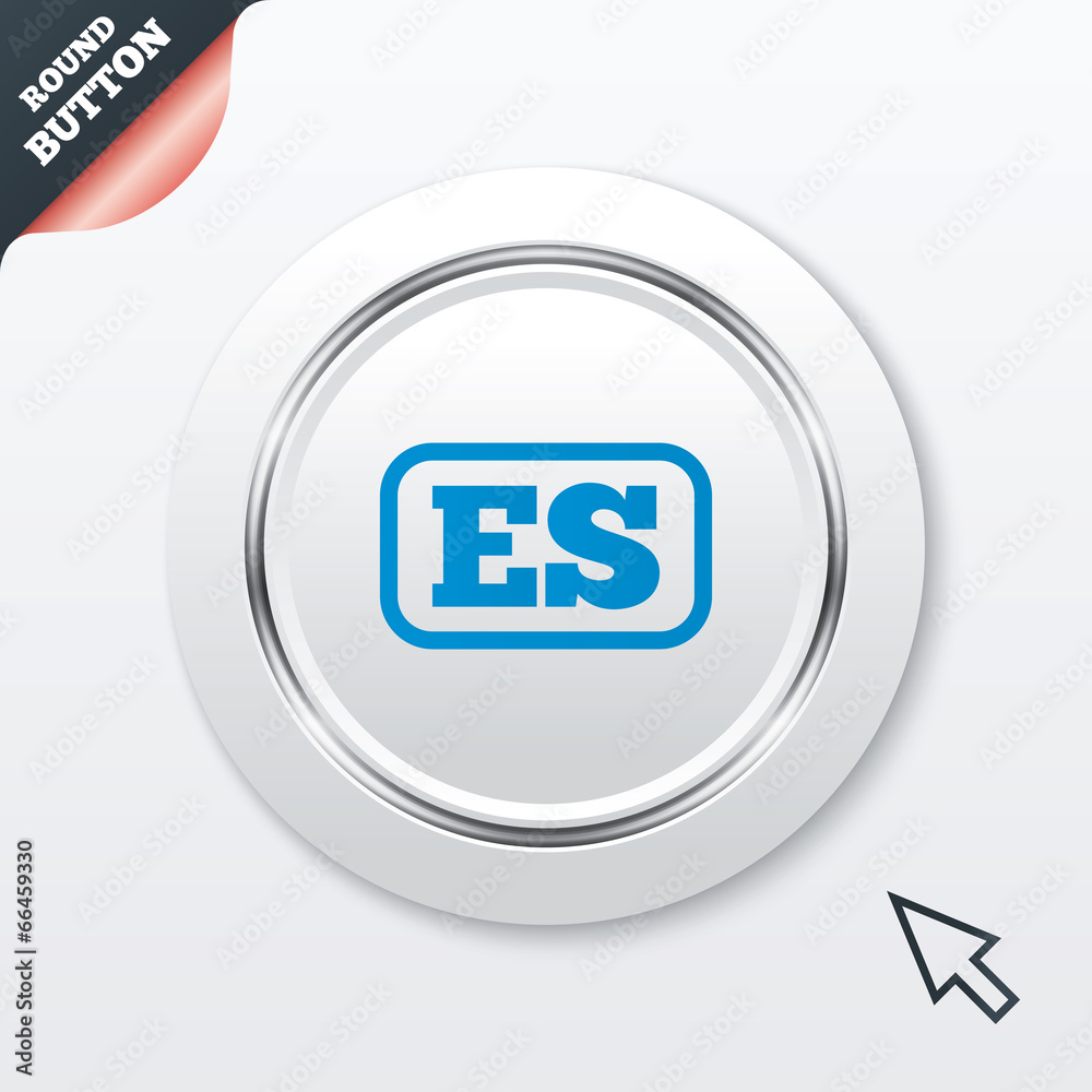 Spanish language sign icon. ES translation. Spanish language sign icon. ES translation.