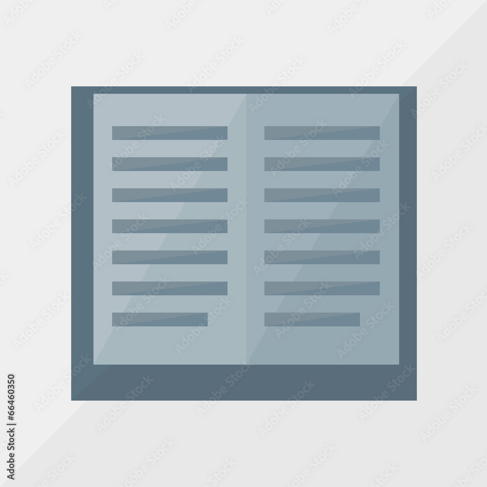 open book icon by triangles, polygon vector illustration