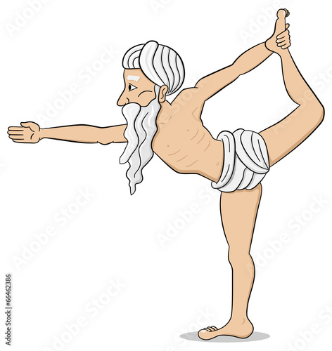 Yogi bei einer Yoga Übung