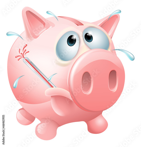 Unhealthy finances concept