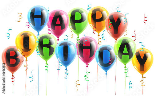 Photography Happy Birthday balloons