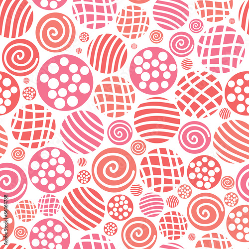 Vector warm seamless pattern, polka dot fabric, backgroud, textu
