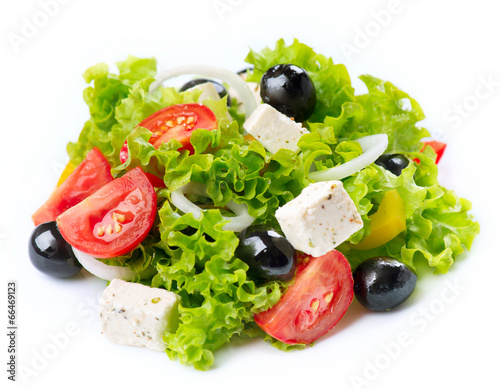 Greek Salad isolated on a White Background