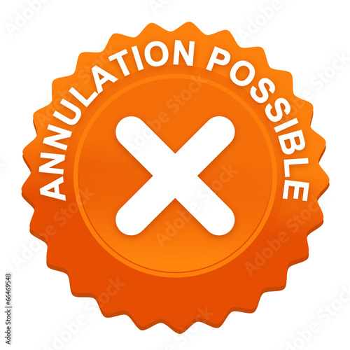 annulation possible sur bouton web denté orange