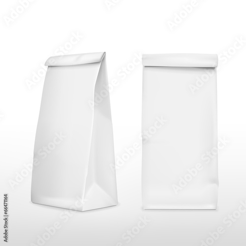 vector 3d blank paper bag