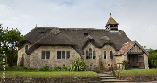 Thatched church St Agnes Freshwater Bay Isle of Wight