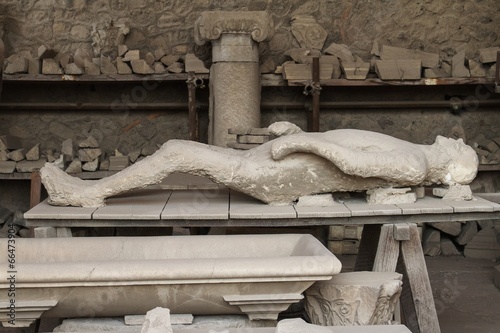 Human victim body cast from Pompeii