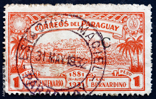 Postage stamp Paraguay 1931 View of San Bernardino, Town