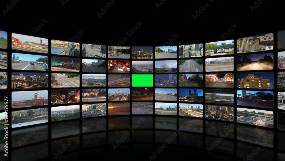 Video Wall Zoom In Green (black) Video Wall Zoom In Green (black)