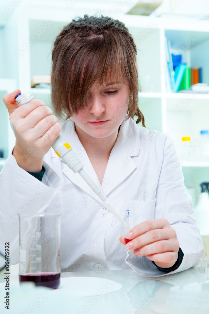 girl with a pipette girl with a pipette