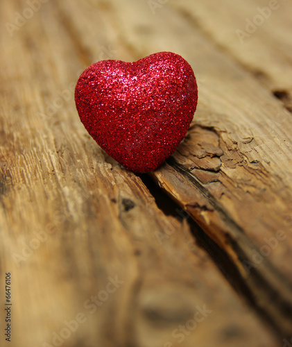 heart on wood