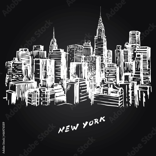 New York - hand drawn illustration