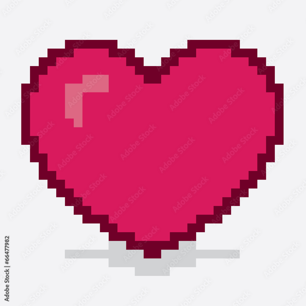 Heart made out of large pixels Heart made out of large pixels