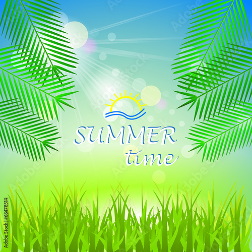 Vector illustration with summer design
