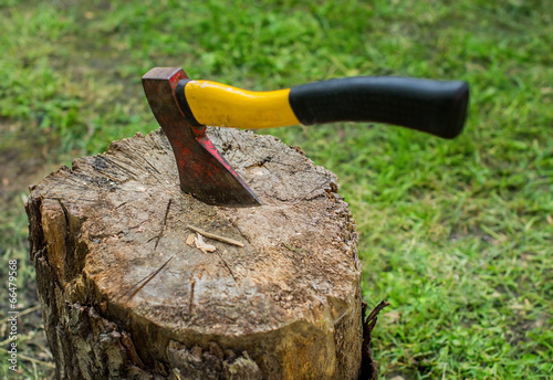 Axe in a stump