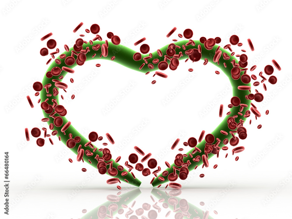 Obraz premium Streaming Blood Cells