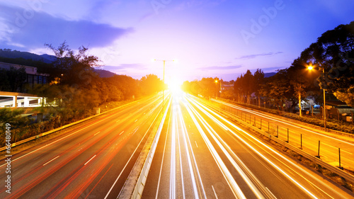 Photography HongKong traffic light trails