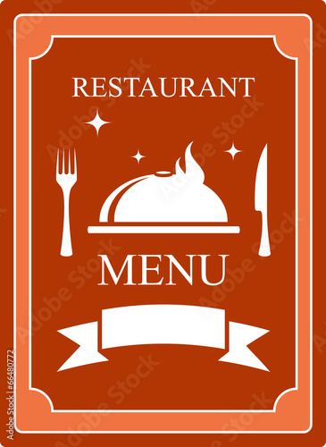 menu background with kitchen utensil and dish