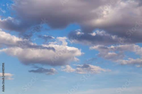 beautiful clouds in the blue sky