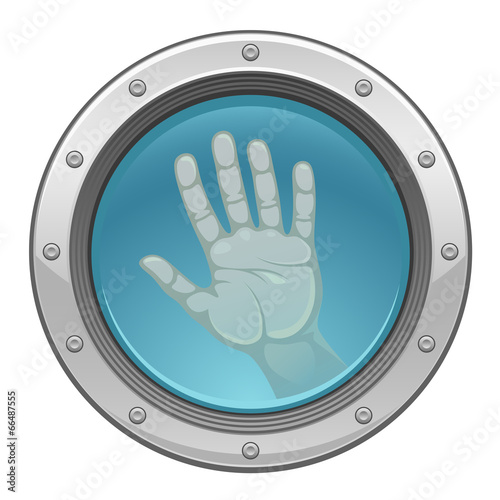 Hand in porthole