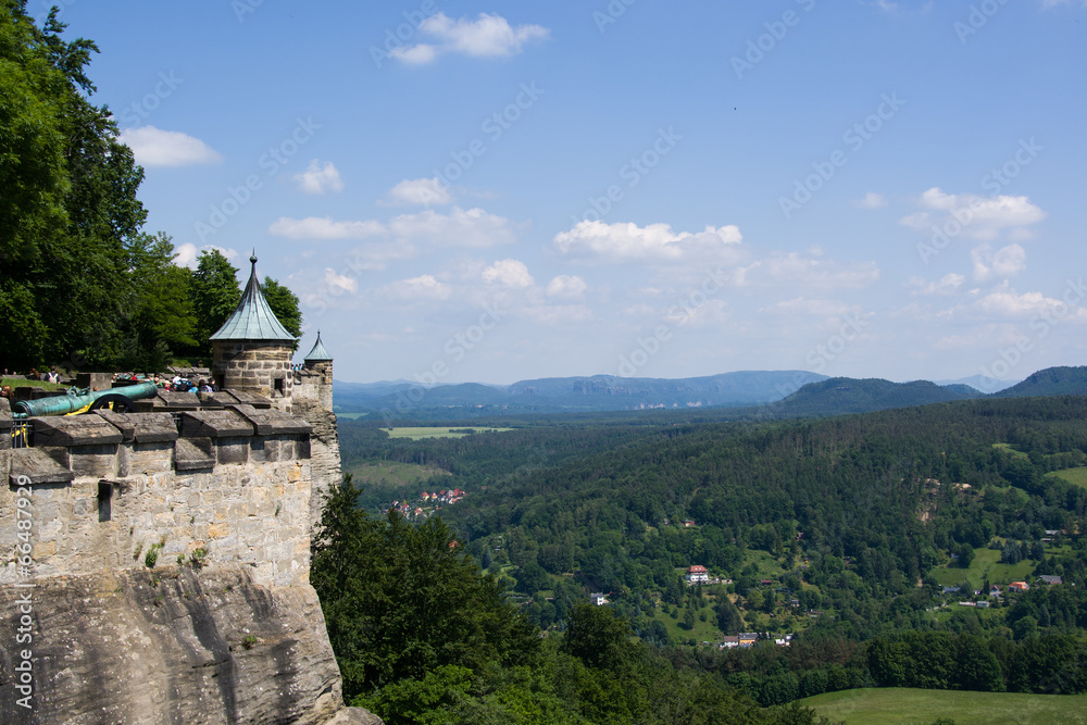 Obraz premium Festung Königstein, Sachsen, Deutschland