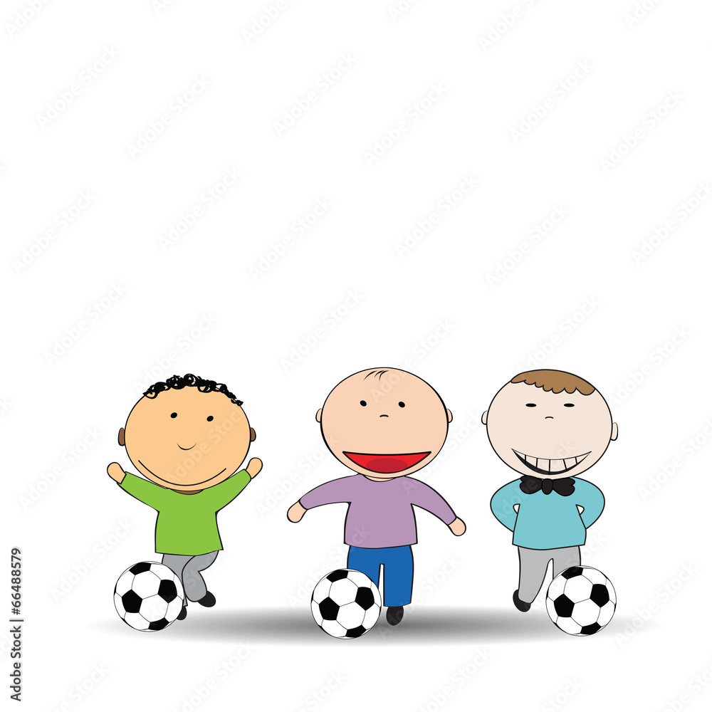 Happy kids and soccer Happy kids and soccer