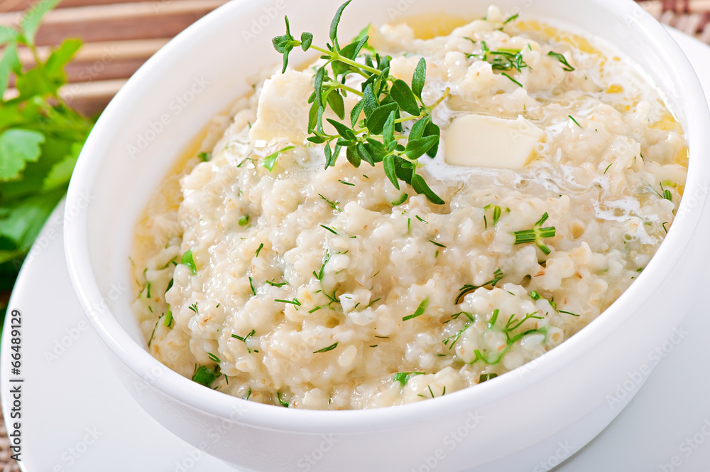 Wheat porridge with herbs Wheat porridge with herbs