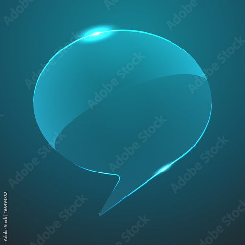 Vector glass callout icon. Eps10