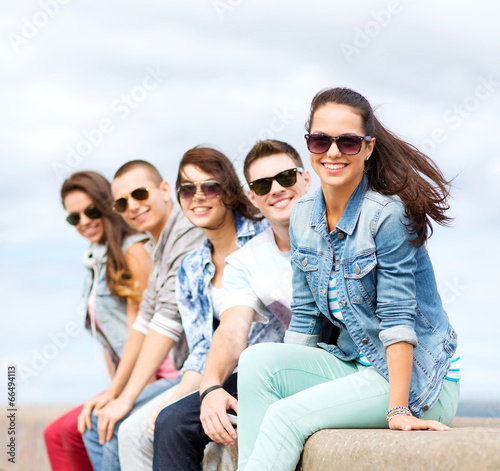 group of teenagers hanging out