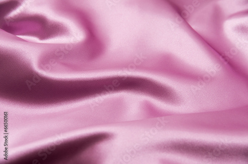 Pink silk drapery.