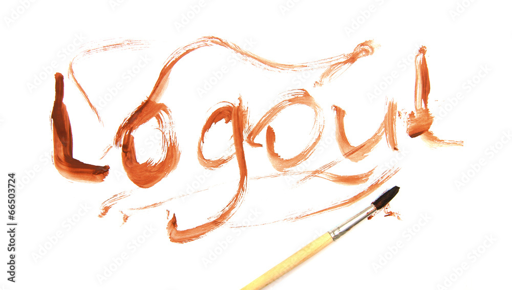 Fototapeta premium Signs and words. It is written by a paint