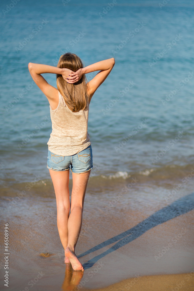 Young girl on the beach Young girl on the beach