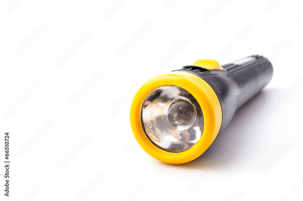 Flashlight isolated white background