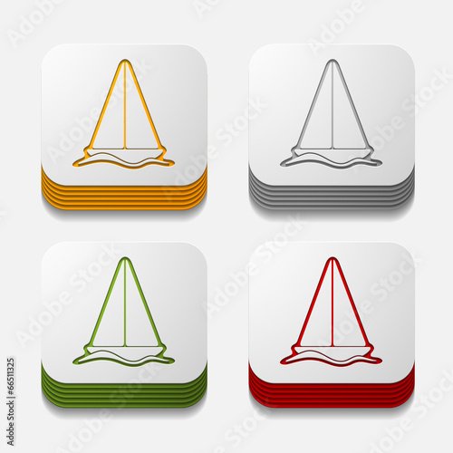 square button: sailboat