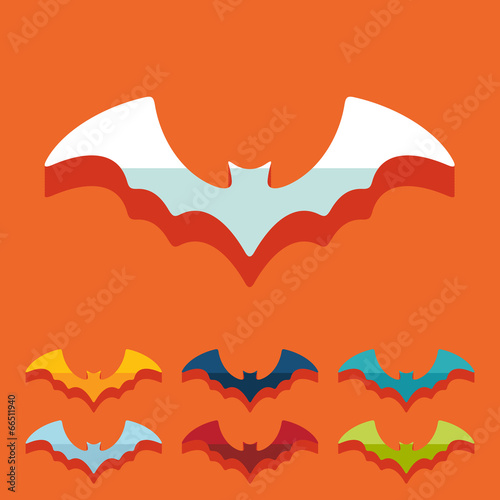 Flat design: bat