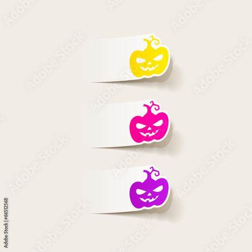realistic design element: pumpkin