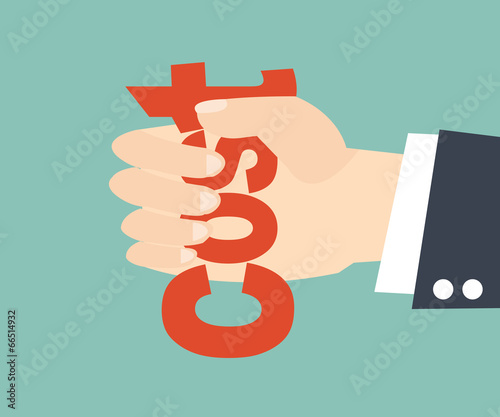 businessman squeezing word cost