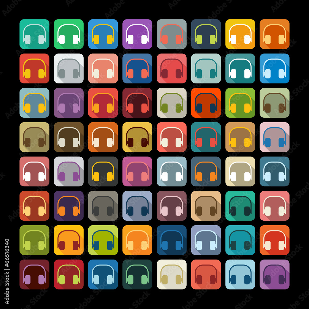 Flat design: headphones Flat design: headphones