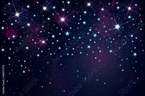 Vector night starry sky background.
