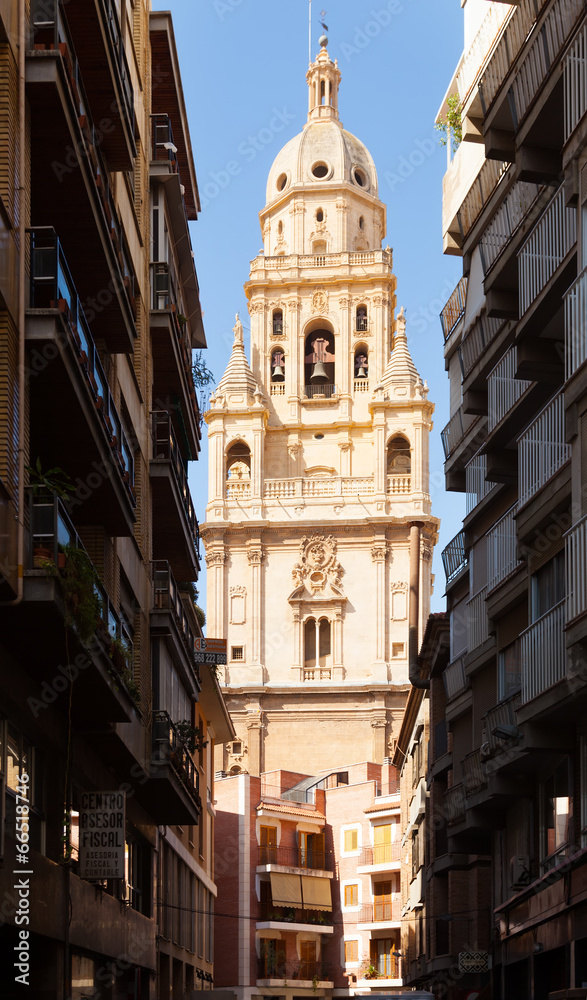 Bell tower of Cathedral de Santa Maria. Murcia