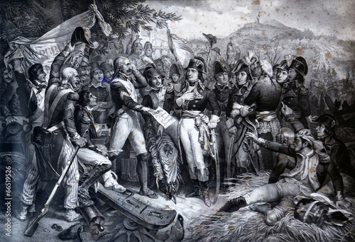 фотографія Napoleon Bonaparte with his army at the Battle of Lodi